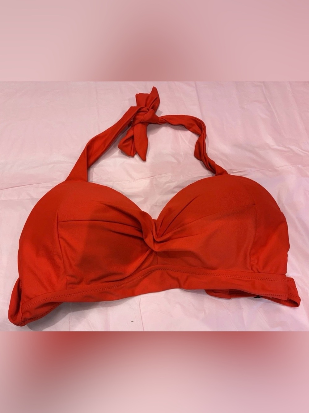 Tempt Me Women’s Red Bikini Halter Top NWT Sz L